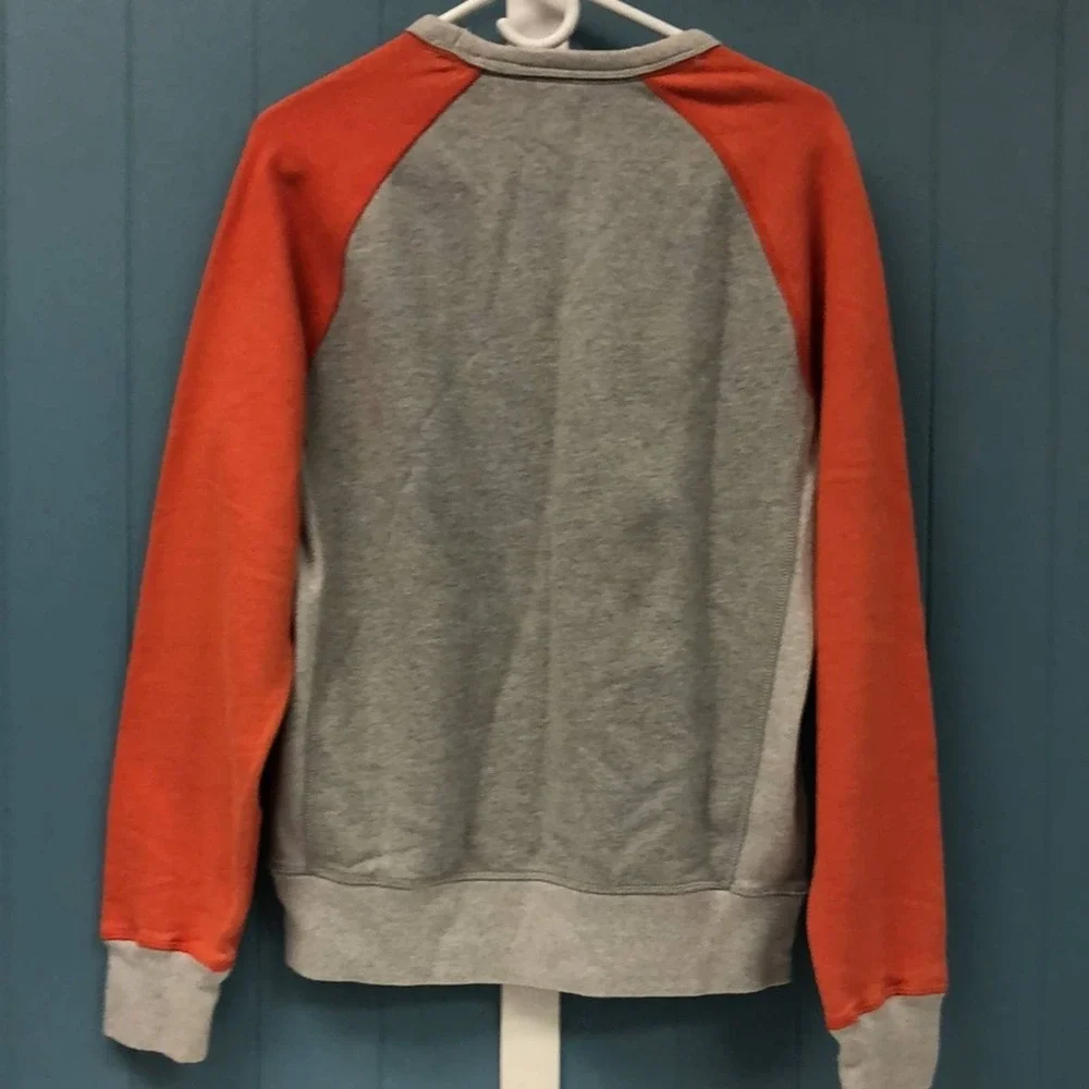Gap Tri‎ Tone orange and gray vintage retro reglan crewneck sweatshirt Mens S